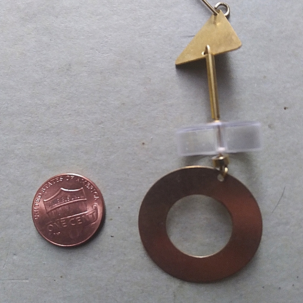 Oversized 'Geometry' Statement Earrings - Picture 3 of 4